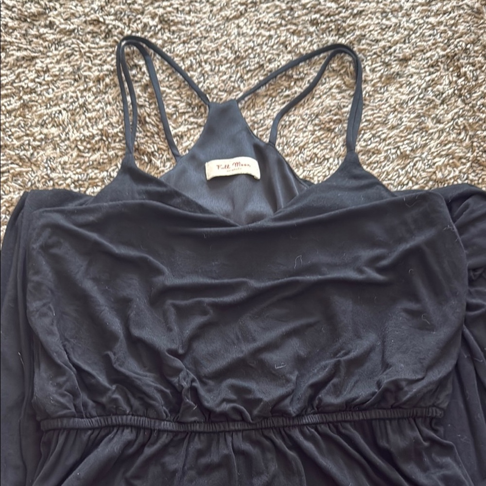 Black Maternity Maxi Dress